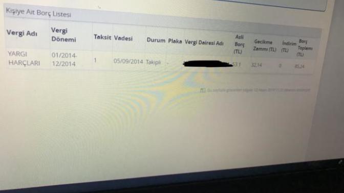 Mahkemeden seneler sonra gelen yargı harcı borcu nedir?