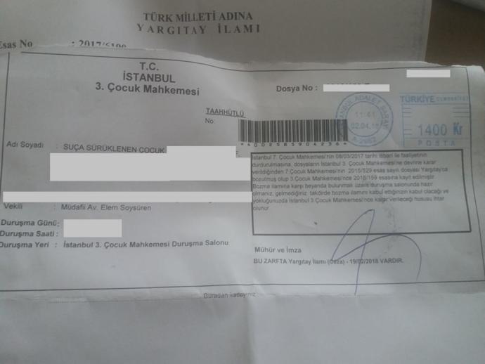 Evime yeniden mahkeme kağıdı gelmiş?