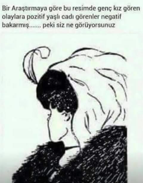 Pozitif olanlar genç kız negatif olanlar yaşlı cadı görüyormuş peki ya siz ne gördünüz?