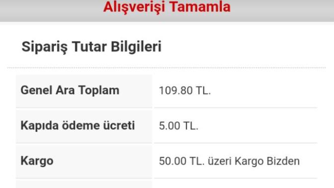 Kitapsec kapıda odeme ucreti?
