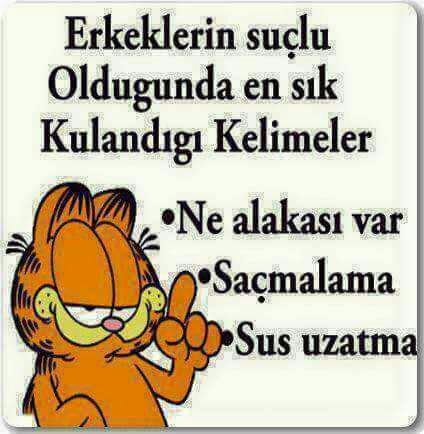 Erkeklerin suclu olduğu zamanlar kullandıkları kelime nelerdir?