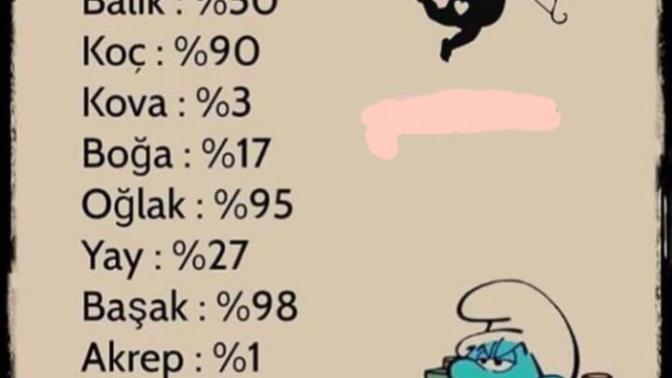 Burçlara göre huysuzluk yüzdesi, sizin huysuzluk yüzdeniz nedir?