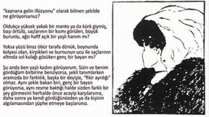 Kaynana gelin illüzyonu deniliyormuş, siz resimde ne görüyorsunuz?