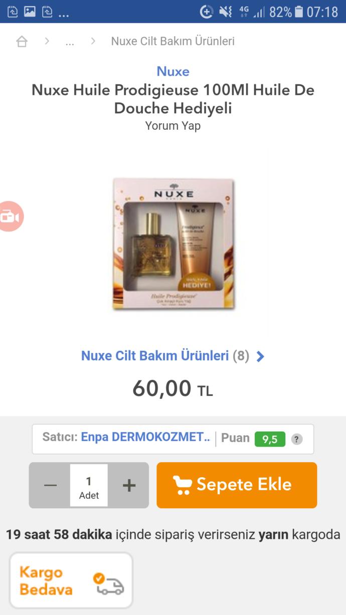 Arkadaşlar nuxe kuru yağ siparişi verdim. Piyasa fiyatının çok çok altında ve bir de hediyeli sizce orijinal midir?