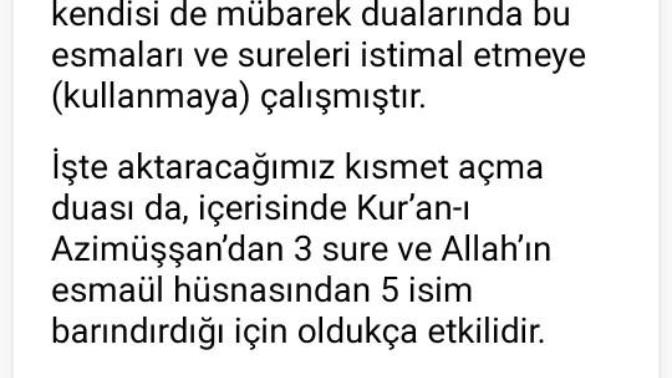 Kismet acma duasiyla kismetini bulan varmi?