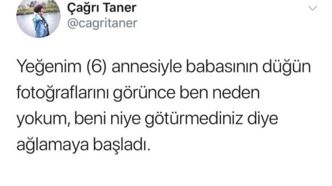 Düğün fotoğraflarınızı görünce "beni niye götürmediniz" diye ağlayan çocuğunuza tepkiniz ne olur?