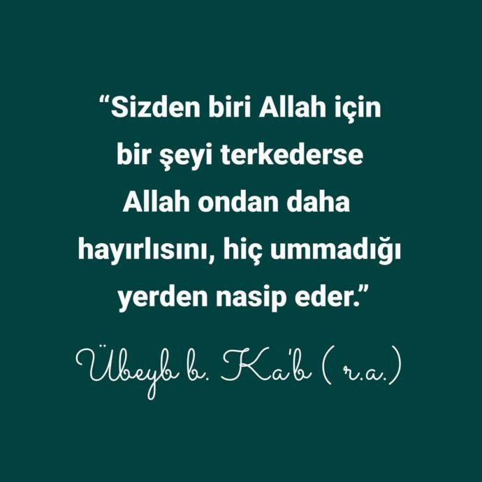 Hiç Allah için vazgeçtin mi?