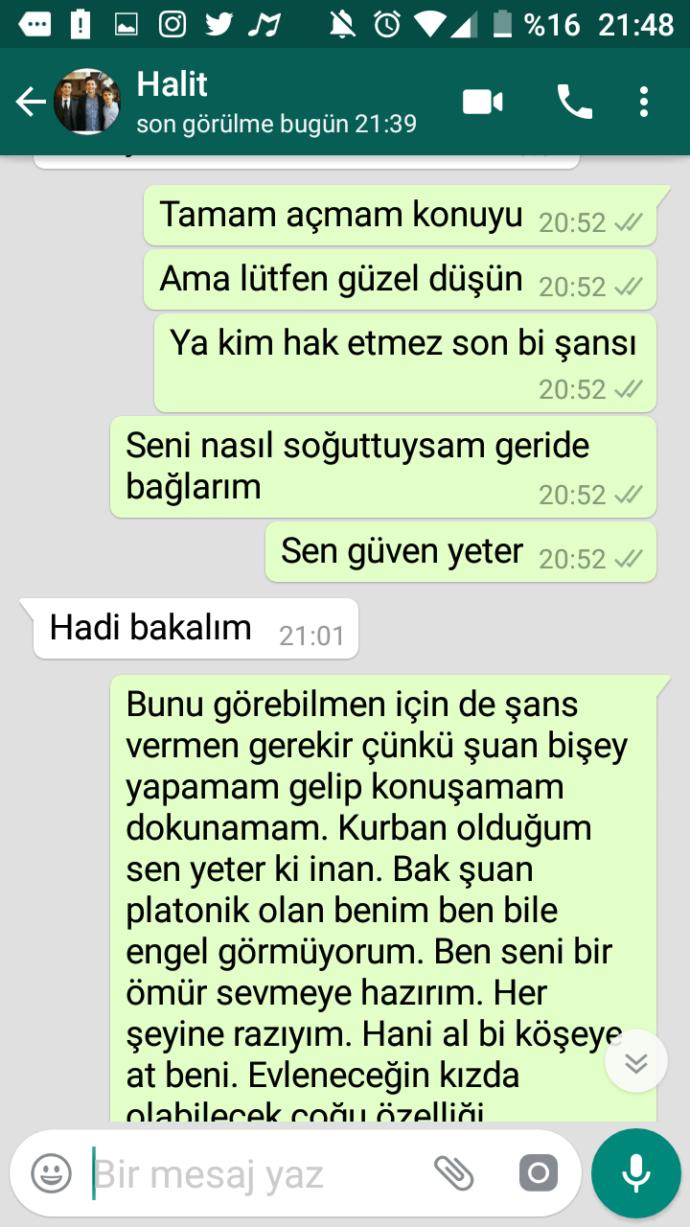 Wp ss lerine bakar mısınız? Sizce tekrar sevgili olur muyuz? Düşüncesi ne?