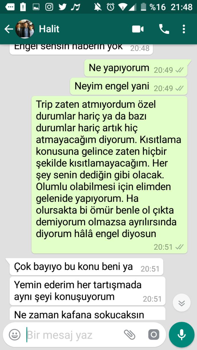 Wp ss lerine bakar mısınız? Sizce tekrar sevgili olur muyuz? Düşüncesi ne?