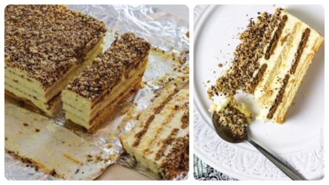 Vanilyalı pudingle bisküvili pasta! Bisküvili pastayı severim diyen var mı?