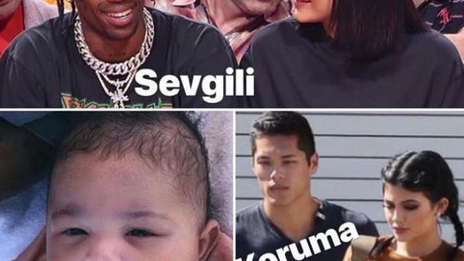 Kylie Jenner'ın Bebeği, Sevgilisi Travis Scott'a Değil Uzak Doğulu Korumasına Benzemeye Başlayınca dedikodular büyüdü, sizce?