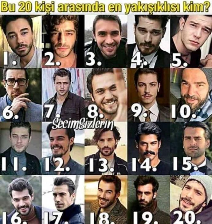 En yakışıklı erkek oyuncu sizce hangisi?