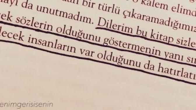 O okurken altını çizdiğiniz kitap cümleleri ve ya şiir mısraları vardır hani. Paylaşıp bir duygu festivali yaşamaya ne dersiniz?