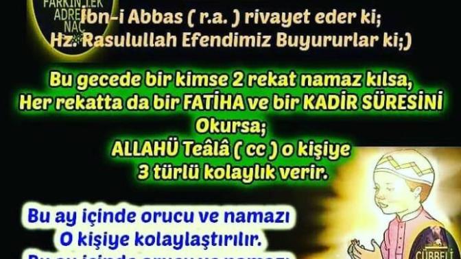 Ramazanın ilk gecesi yapılacak amellere bakarmısınız?