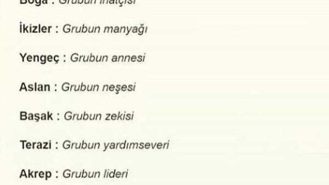 Arkadaş grubunda?