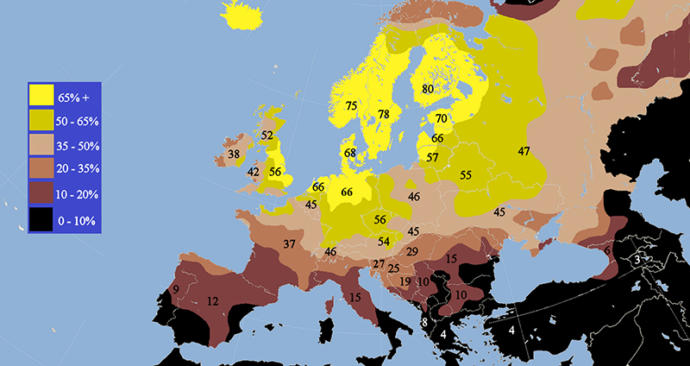 Bazı ülkelerdeki sarı saç yüzdesi. Rusya gerçekten yüzde 47 mi?