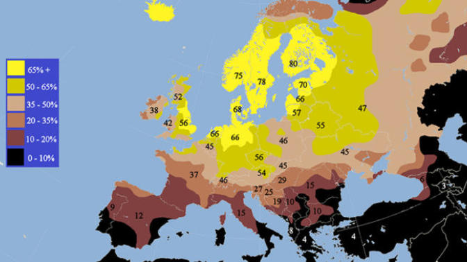 Bazı ülkelerdeki sarı saç yüzdesi. Rusya gerçekten yüzde 47 mi?