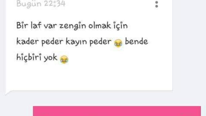 Sizce zengin olmak için kader, peder, kayınpedere mi ihtiyaç vardır 😂?