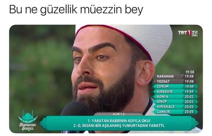 TRT kanalında ekrana çıkan müezzin sizce hangi kuaföre gidiyordur?