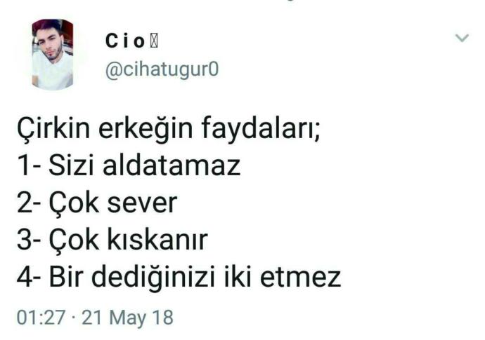 Kızlar neden çirkin erkeklere şans vermiyorsunuz?