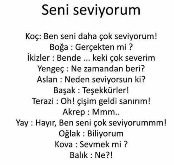 Seni seviyorum---desem.. sever misin sen de bilmeeem :D? Bu muhtesam cumleye cevabiniz ne olurdu haberiniz var mi :D?