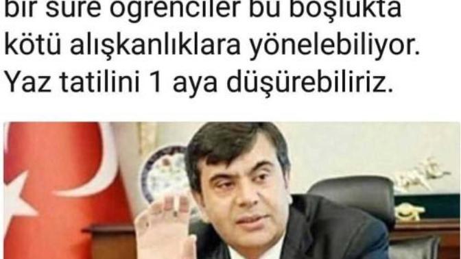 MEB müsteşarı Yusuf Tekin "3 aylık yaz tatilini 1 aya düşürebiliriz" dedi siz ne düşünüyorsunuz?