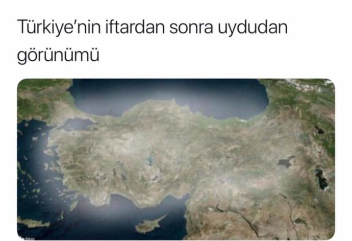 Ülkenin iftardan sonra uydu görüntüsünü gördünüz mü?