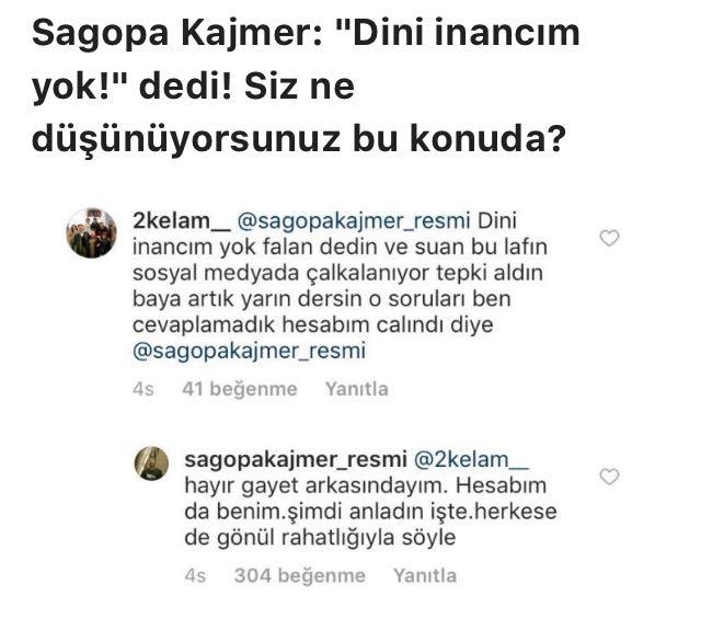 ‘Dini inancım yok’ diyen Sagopa Kajmer hakkında ne düşünüyorsunuz?