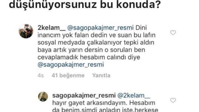 ‘Dini inancım yok’ diyen Sagopa Kajmer hakkında ne düşünüyorsunuz?