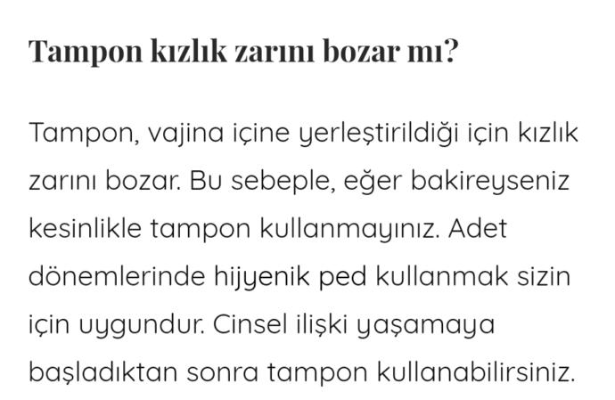 Tampon kullanmak isteyenlere neler tavsiye edersiniz?