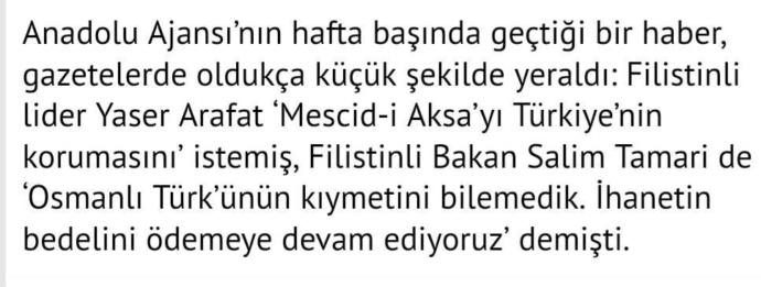 Filistinin (Arapların) Türklere ihaneti ettiği gerçegi bu kadar açıkken hala bu arapları destekleyen kesim sağ kesim mi oluyor?