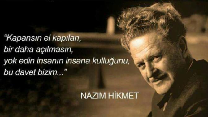 Bugün nazım hikmetin ölüm yıldönümü biliyor musunuz?