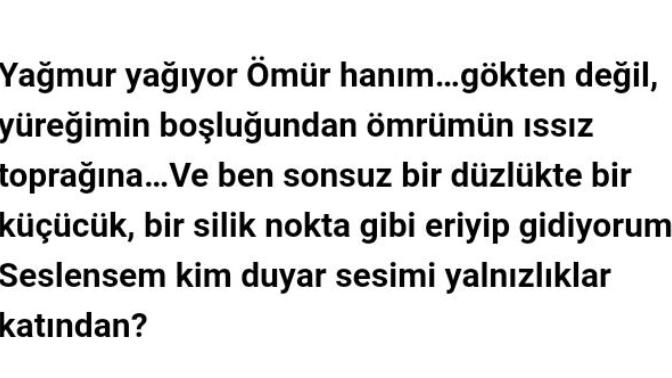 Sahi nedir yaşamın anlamı? Kim kimi ne kadar anlayabilir Ömür hanım?