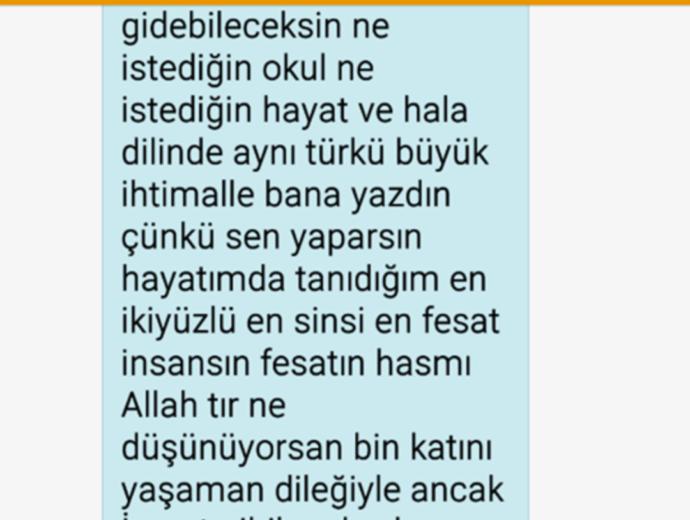 En iğrenç insanın mesajları?(Fotografli)?