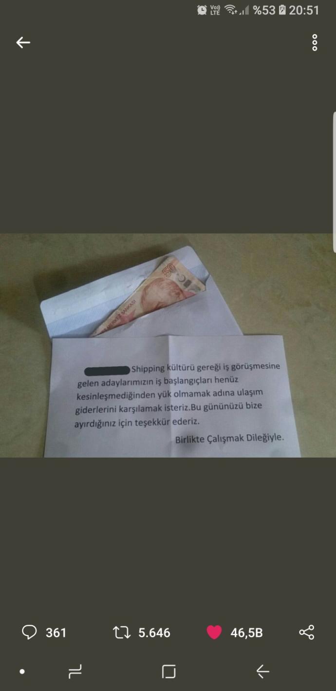 İş görüşmesinde kardeşimin eline sıkıştırılan zarfın anlamı neydi?