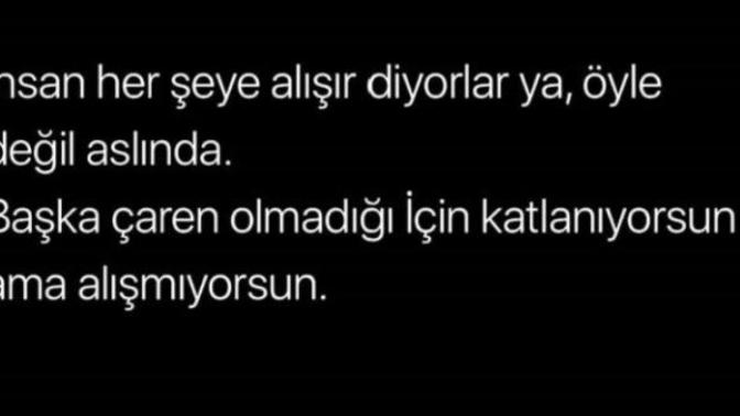 Istemeye istemeye birşeylere alışmak zorunda kaldınız mı?