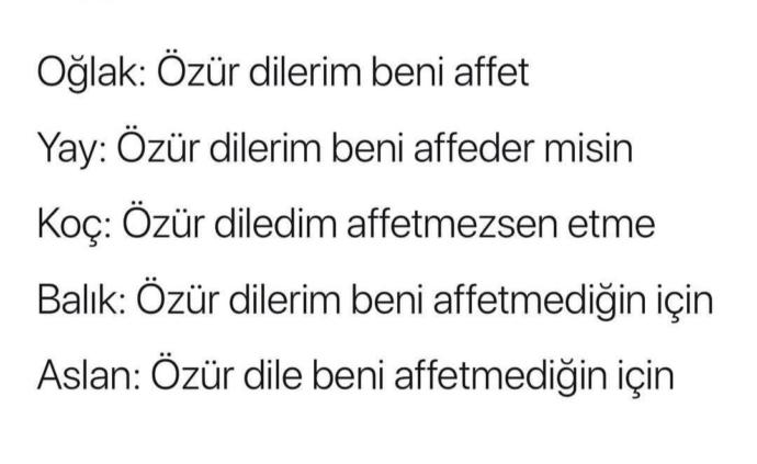 Özür dilemekten çekinir misiniz?