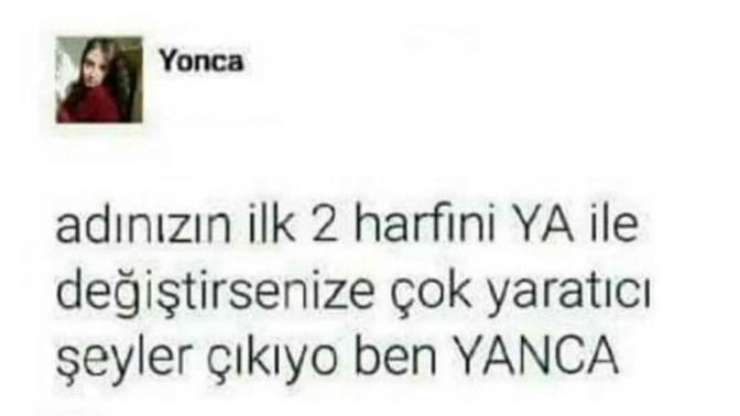 Adınızın İlk İki Harfini "Ya" İle Değiştirince Ne Çıkıyor?