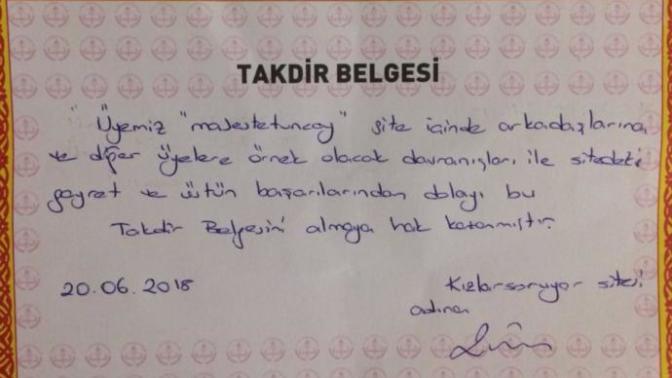 En son ne zaman takdir belgesi / teşekkür belgesi aldınız :) ?