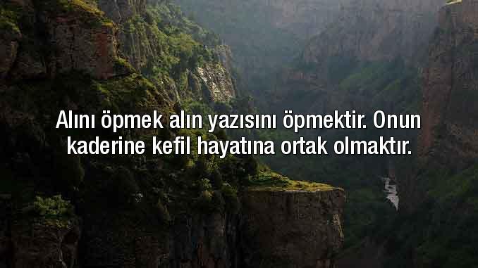 alnından öpmek