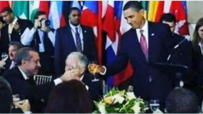 Sayın Erdoğan'ın içki içerken fotoğrafını gördünüz mü?