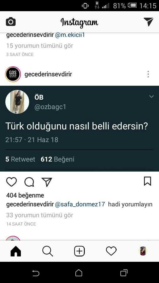 Türk olduğunu nasıl belli edersin?
