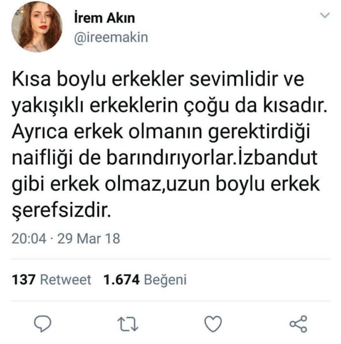 Bu kız hakkında ne düşünüyorsunuz uzun boylu erkekler?