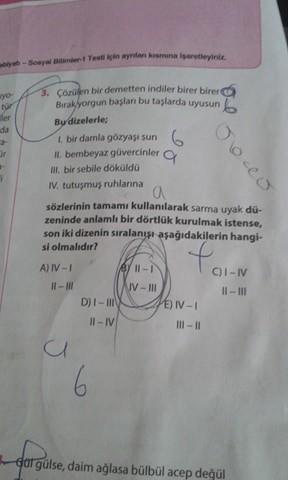 Edebiyatı iyi olan şu sorulara bakabilir mi?