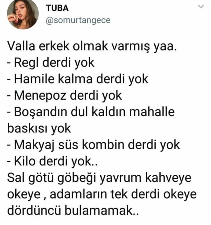 Tubacım okeye dördüncü bulmak kolay asıl en büyük dert okeye ikinci bulmak asdfffg