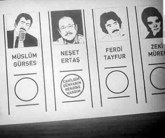 Görseldeki sanatçılardan oluşan oy pusulasında oyunuzu kime verirdiniz?