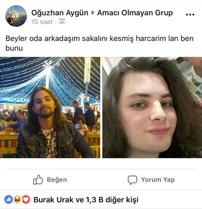 Oda arkadaşım sakalını kesmiş?