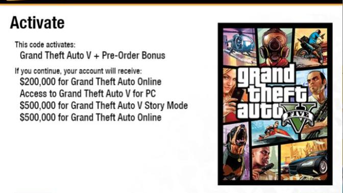 GTA 5 aktivasyon kodu?