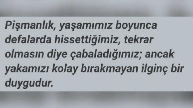 Geçmişte yaptığınız hatalardan dolayı pişmanlık duyuyor musunuz?