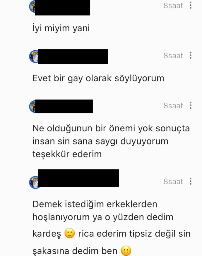 Burada gerçeklesen gay sohbet hakkinda düsünceleriniz nedir?
